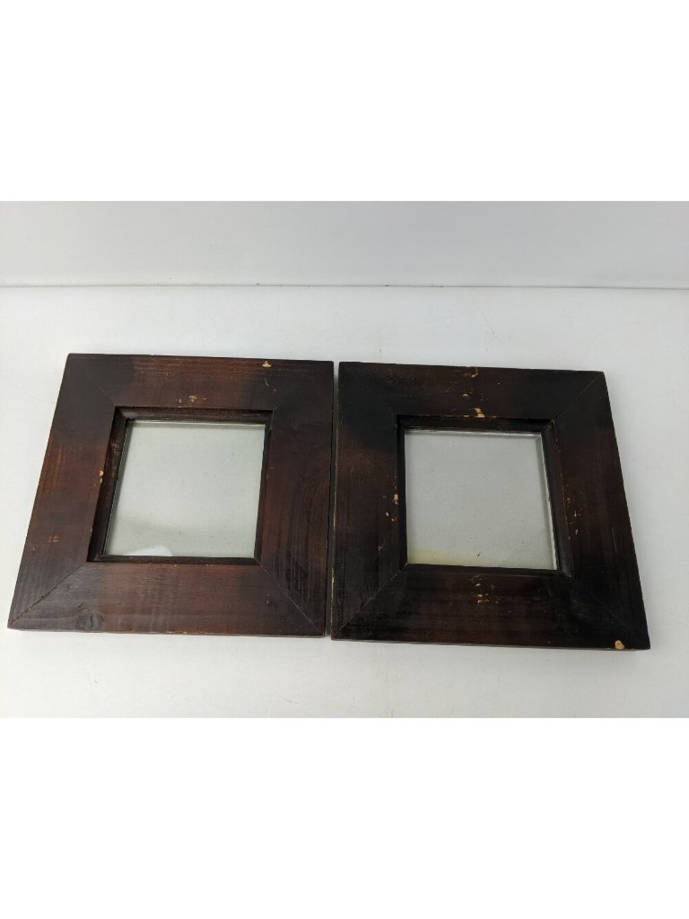 Vintage Solid Wood 10"x10" Picture Frames for 6"x6" Farmhouse Rustic Country